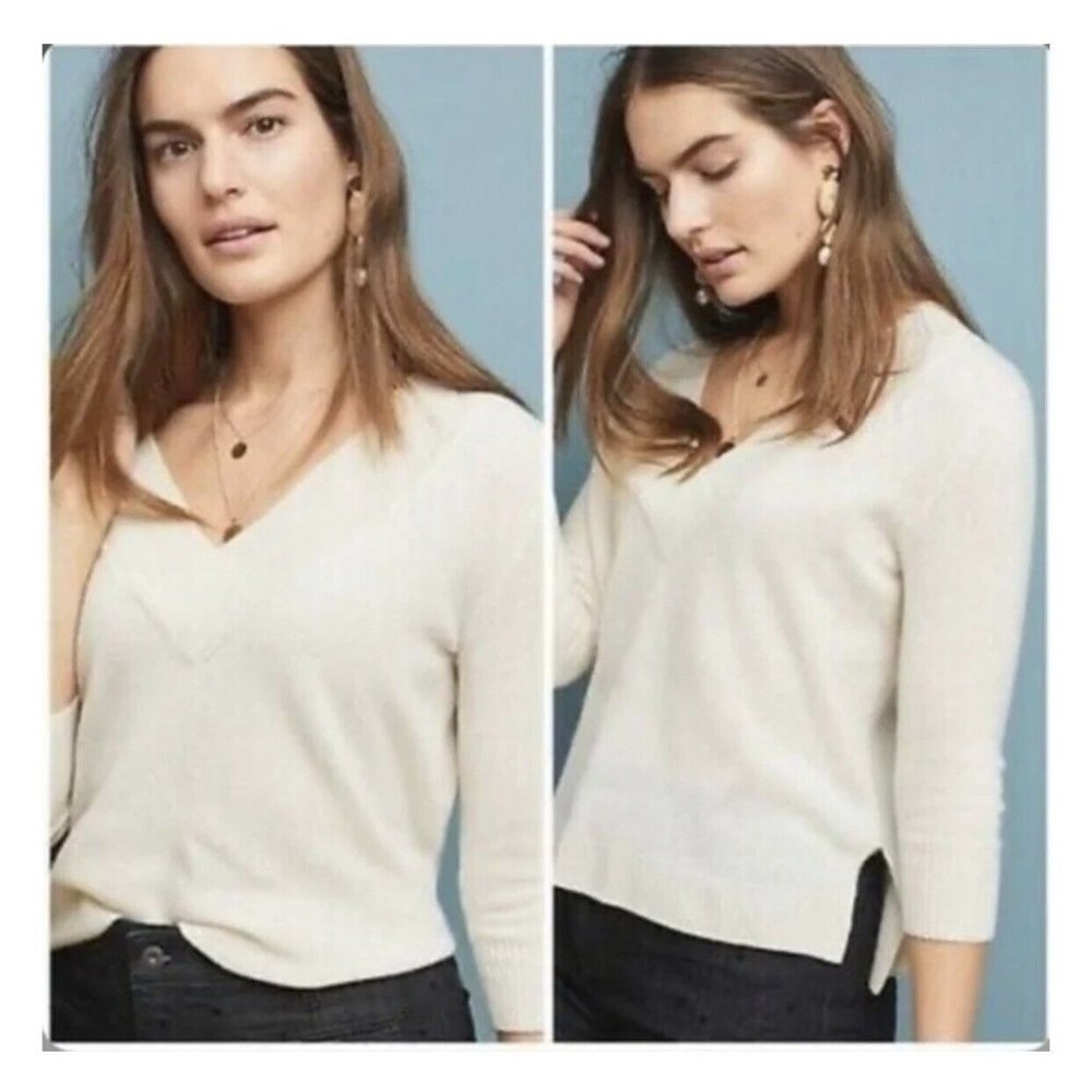 Anthropologie Womens The Cashmere Collection V-neck Limited Edition Sweater M